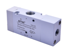 AIRTAC CONTROL VALVE, 6TA05 SERIES, SINGLE SOLENOID&lt;BR&gt;3 WAY 2 POSITION N.C. AIR PILOTED, M5M5, NONE